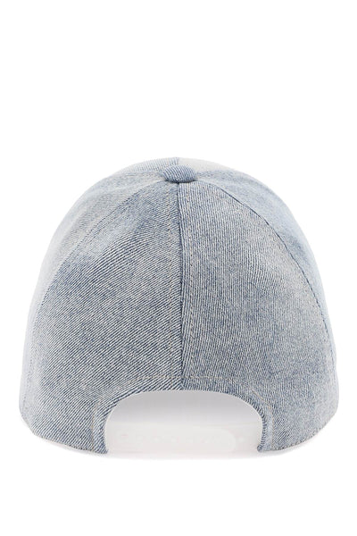 Courreges denim baseball cap with adjustable 124ACT002DE0016 LIGHT BLUE WASH