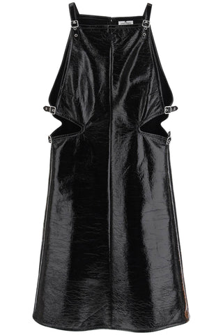 Courreges mini vinyl dress for a bold 124CRO369VY0014 BLACK