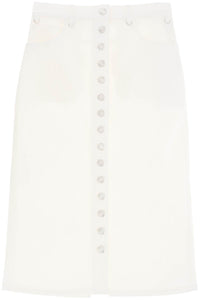 Courreges "denim midi skirt with multif 124DJU155DE0022 HERITAGE WHITE