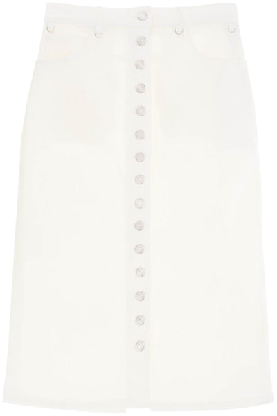 Courreges "denim midi skirt with multif 124DJU155DE0022 HERITAGE WHITE