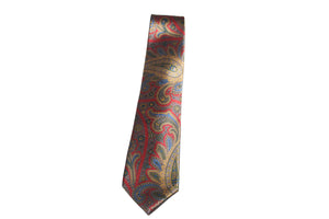 Yves Saint Laurent Red Vintage Floral Men's Tie
