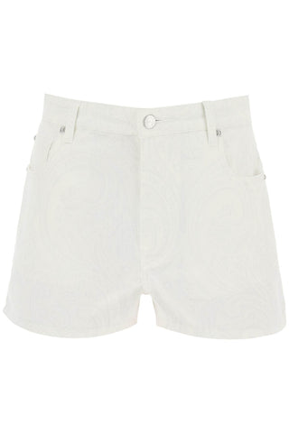Etro paisley denim shorts 13521 9639 WHITE