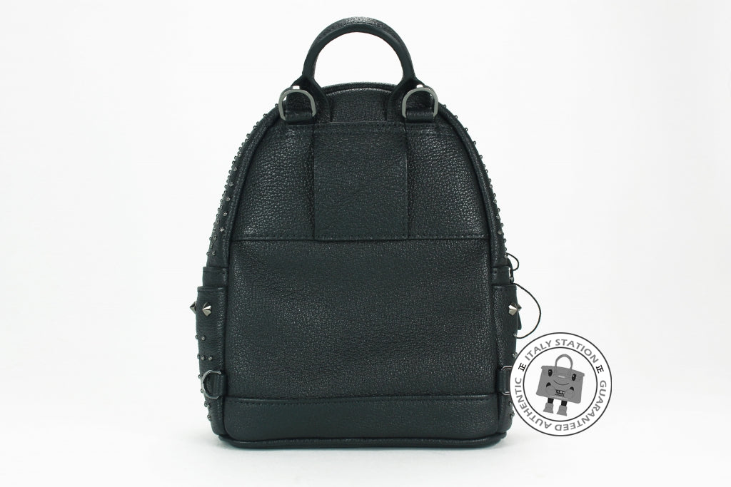 bebe patent leather mini backpack Mcm Women's Mini Stark Visetos Stud Outline Backpack