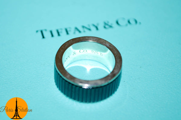 Tiffany & Co. Titanium Coin Edge Black Ring Band 4
