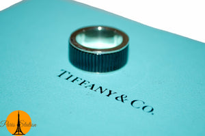 Tiffany＆Co。Titanium Coin Edge Black Ring Band 4