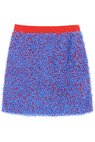 Tory burch confetti tweed mini skirt 150396 BLUE COSMO RED CHILI