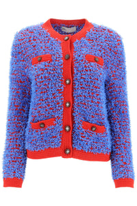 Tory burch confetti tweed jacket 150403 BLUE COSMO RED CHILI