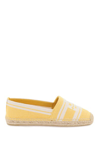 Tory burch striped espadrilles with double t 150685 MELLOW YELLOW ASH WHITE