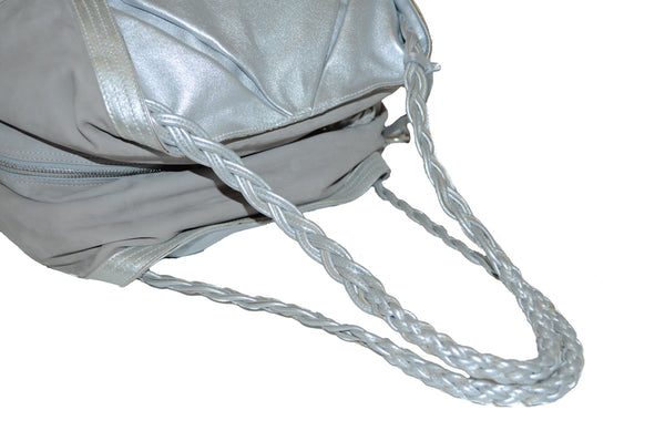 Salvatore Ferragamo Silver Leather Shoulder Bag