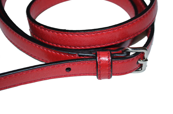 Miu Miu Red Calf Glazed Leather Top Handle Tote