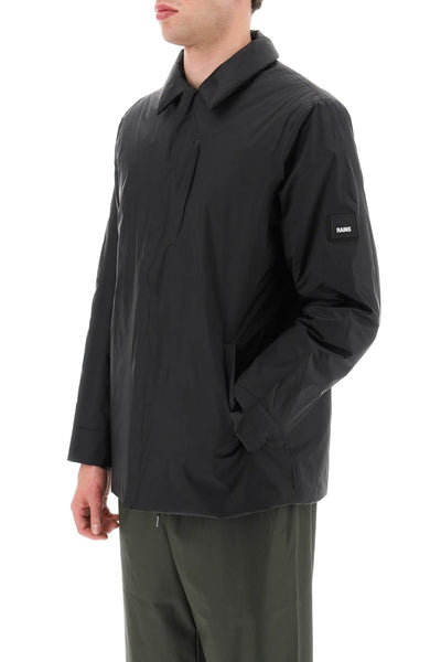 Rains 附襯墊保險絲外套式襯衫夾克 15520 黑色