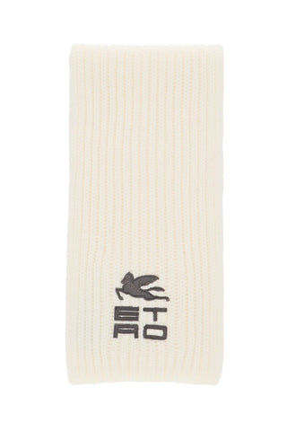 Etro wool scarf with logo 17174 9597 WHITE