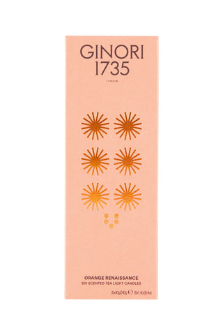 Ginori 1735 orange renaissance scented tea light candles refill 179RG00 FX6T03 ORANGE RENAISSANCE