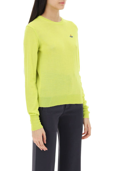 Vivienne westwood orb embroidery sweater 1803001YY000Q NEON YELLOW