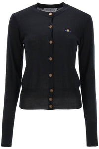 Vivienne westwood bea cardigan with embroidered logo 1803002PY001A BLACK
