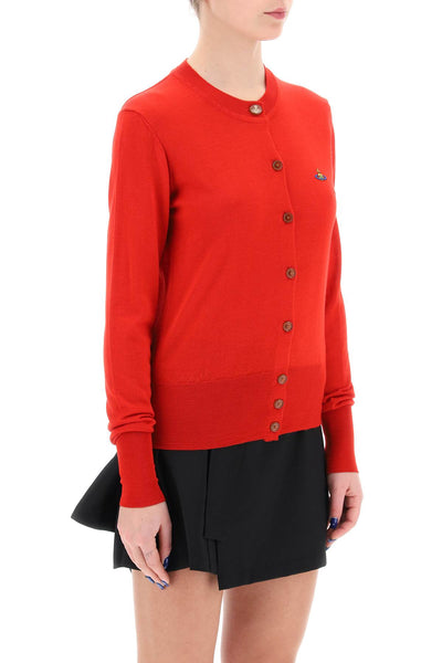 Vivienne westwood bea cardigan with embroidered logo 1803002PY001A RED