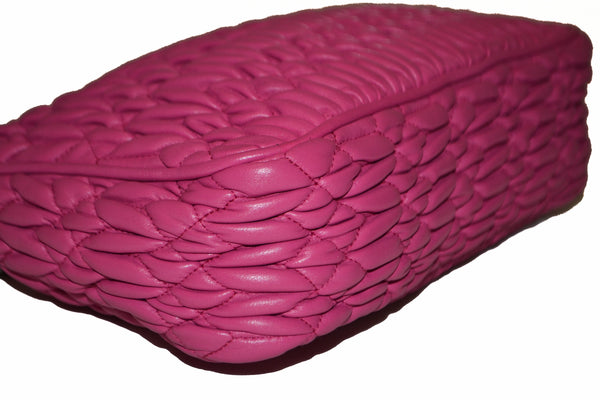 Miu Miu Pink Matelasse Nappa Leather Clutch