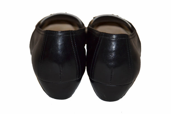 Salvatore Ferragamo Black/White Kiltie Tassel Loafer Size 6 B