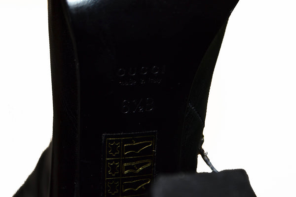 Gucci黑色小牛皮皮靴6.5b
