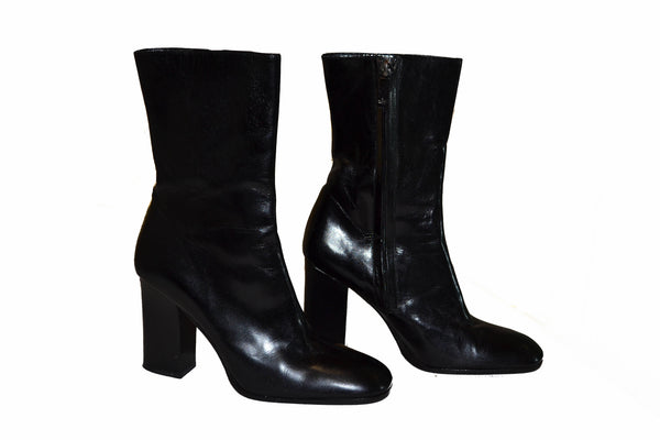 Gucci Black Calfskin Leather Boots 6.5B