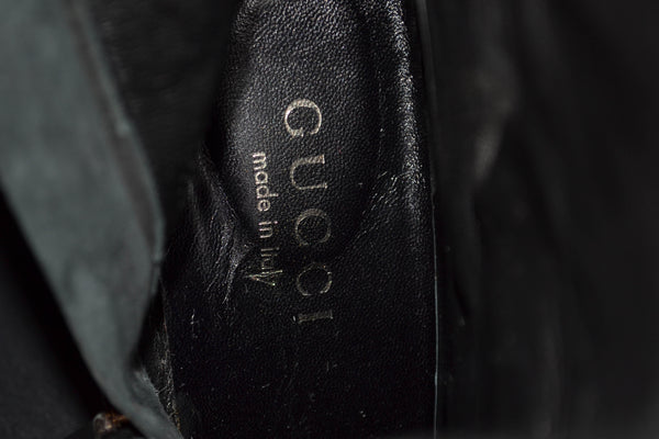 Gucci黑色小牛皮皮靴6.5b