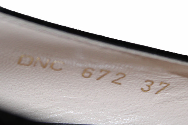 New Prada Bow Black Patent Leather Pumps Size 37