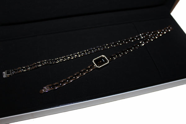 Chanel  Triple Row Steel & Black Ceramic with Diamonds Premie're Mini Watch