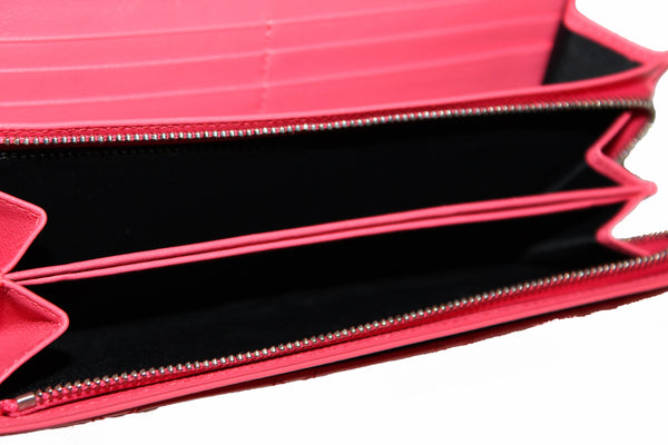 Christian Dior Coral Red Patent Cannage Miss Dior Rendezvous Wallet