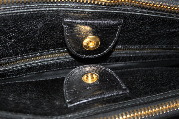 Miu Miu Black Vitello Shine Leather Hand/Shoulder Bag