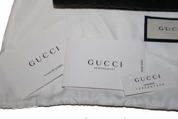 新的Gucci黑色微型Guccissima皮革迷你艾米麗肩袋