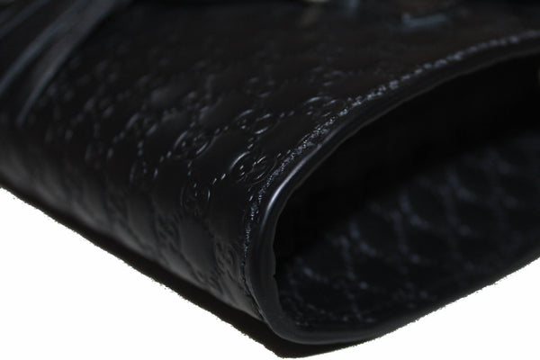新的Gucci黑色微型Guccissima皮革迷你艾米麗肩袋