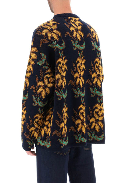 Etro sweater with floral pattern 1N984 9682 BLUE