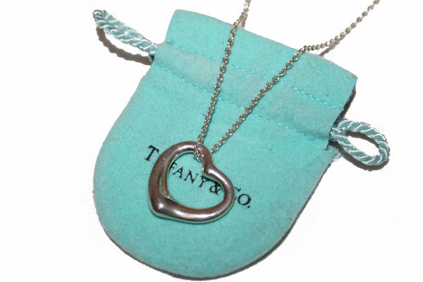 Tiffany & Co. 22mm Open Heart Sterling Silver Necklace