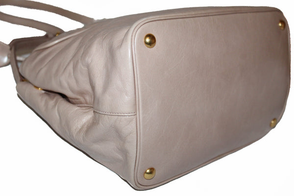 Miu Miu Cipria Vitello Shine Trapu Leather Hand Bag/Shoulder Bag