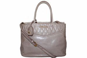 Miu Miu Cipria Vitello Shine Trapu Leather Hand Bag/Shoulder Bag