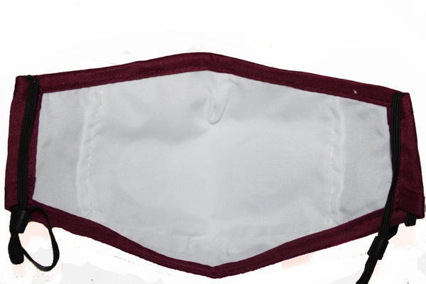 Non Medical Burgundy Lightweight & Comfortable Wear Face Mask/Covering