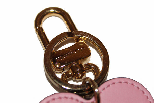 Louis Vuitton Pink Calfskin Gradient Love Lock Heart Bag Charm