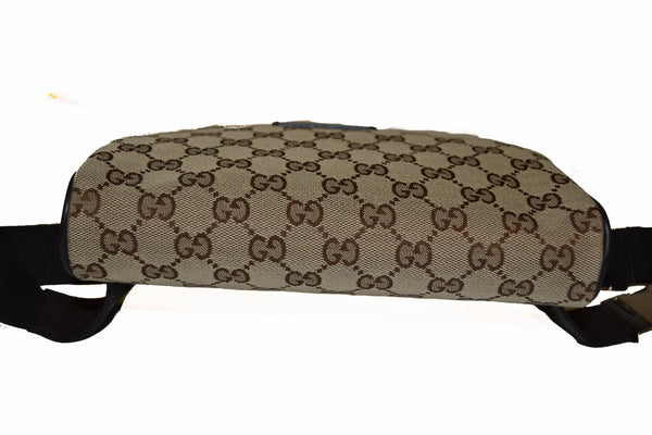 New Gucci Brown Signature GG Canvas Fabric Waistbag 449174