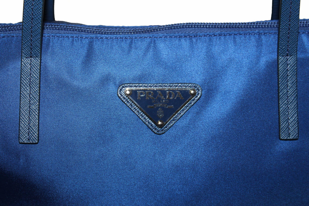 prada pouch bag | Blue Prada Tessuto Tote | RvceShops Revival