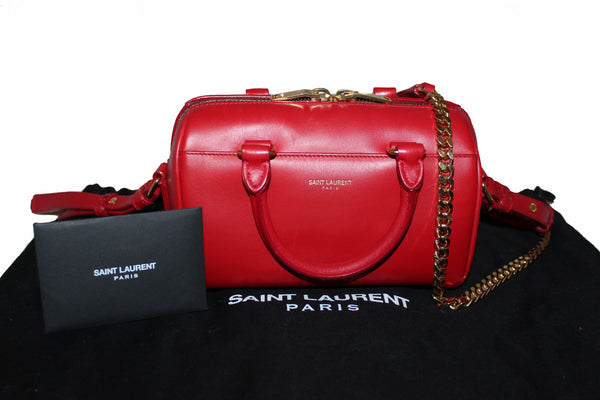 Yves Saint Laurent YSL紅色公寓玩具手/越野袋