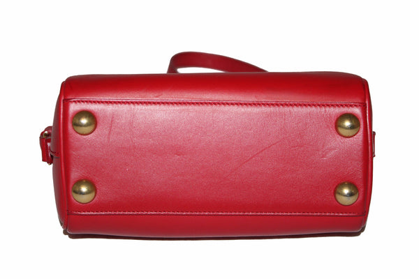 Yves Saint Laurent YSL Red Duffel Toy Hand/Crossbody Bag