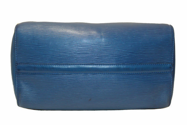 Louis Vuitton Epi Leather Blue Speedy 30 Hand Bag