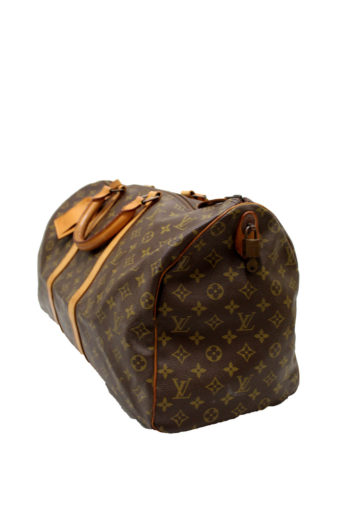 Louis Vuitton Monogram Keepall Travel Bag 50 Brown