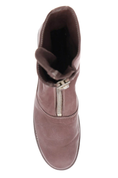 Guidi front zip leather ankle boots 210 MAUVE