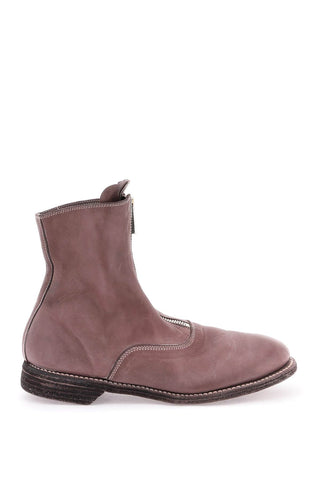 Guidi front zip leather ankle boots 210 MAUVE
