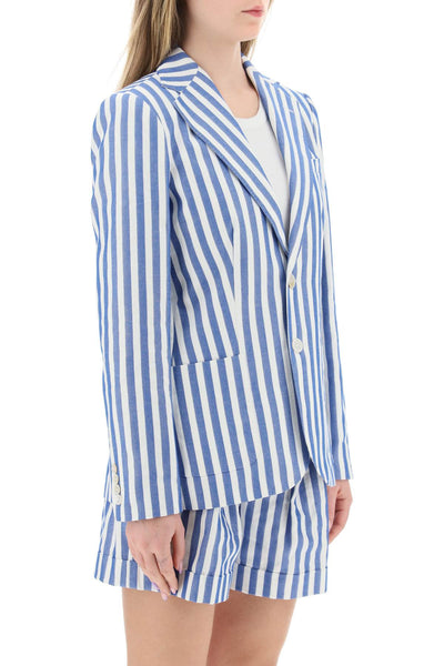 Polo ralph lauren 條紋西裝外套 211892323 藍白色遮陽篷條紋