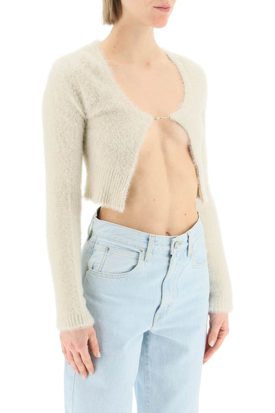 Jacquemus la maille neve cropped top 223KN010 2380 OFF WHITE