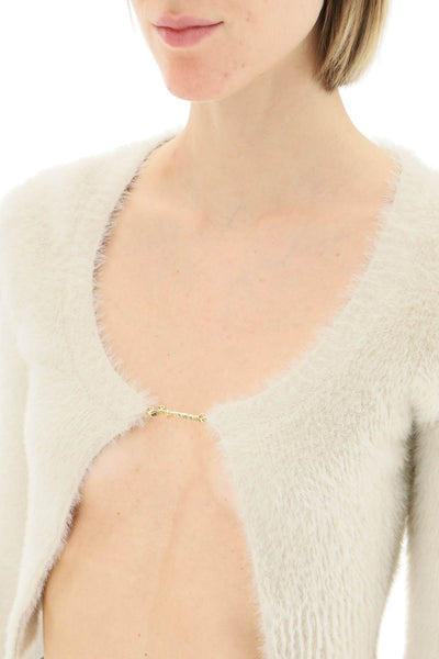 Jacquemus la maille neve cropped top 223KN010 2380 OFF WHITE