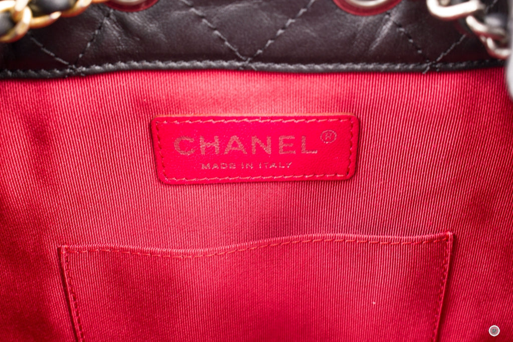 Chanel Gabrielle Small Tweed Black Grey - NOBLEMARS