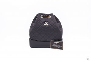 Chanel A94485 Y61477 Gabrielle Small Backpack Black Calfskin Small